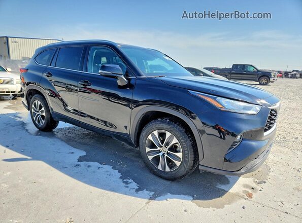 5TDGZRAH2LS009751 2020 TOYOTA HIGHLANDER Black Front right
