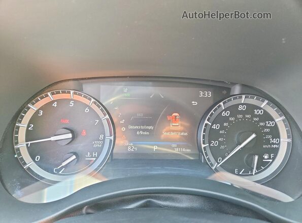 5TDGZRAH2LS009751 2020 TOYOTA HIGHLANDER Black Instrument cluster view