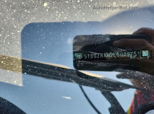 5TDGZRAH2LS009751 2020 TOYOTA HIGHLANDER Black VIN sticker view