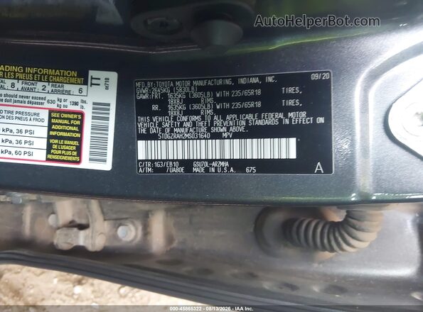5TDGZRAH2MS031640 2021 TOYOTA HIGHLANDER Gray Widok komory silnika