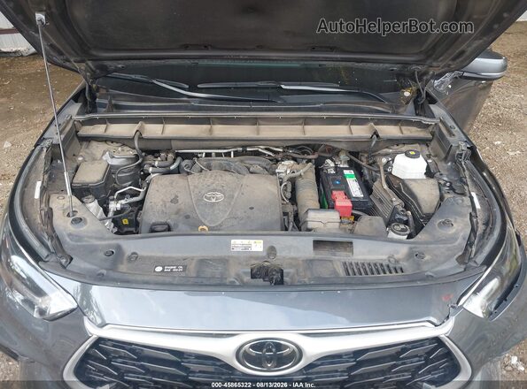 5TDGZRAH2MS031640 2021 TOYOTA HIGHLANDER Gray Widok z tyłu