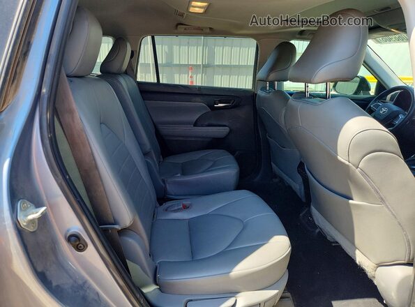 5TDGZRAH2MS061382 2021 TOYOTA HIGHLANDER Silver Rear interior view