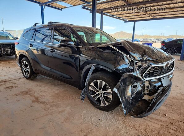 5TDGZRAH4MS051596 2021 TOYOTA HIGHLANDER Black Delantero derecho