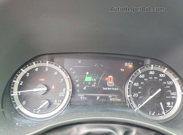 5TDGZRAH4MS051596 2021 TOYOTA HIGHLANDER Black Vista del cuadro de instrumentos