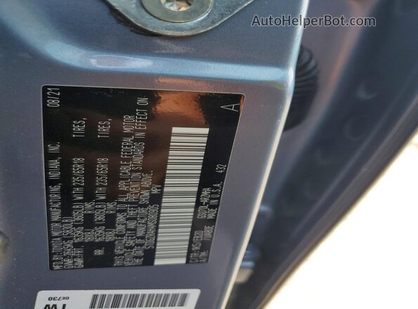 5TDGZRAH4MS080905 2021 TOYOTA HIGHLANDER Blue Engine compartment view