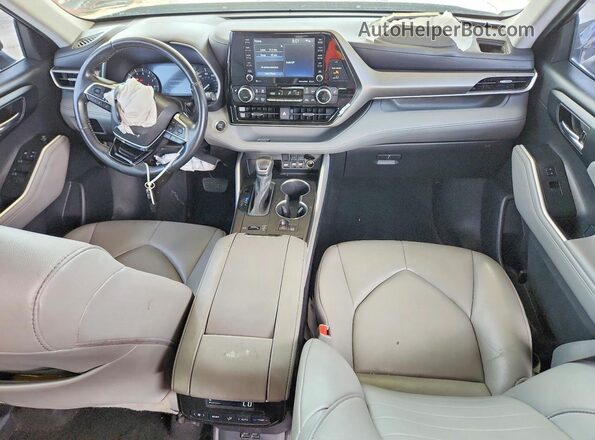 5TDGZRAH4MS531217 2021 TOYOTA HIGHLANDER Blue Widok deski rozdzielczej