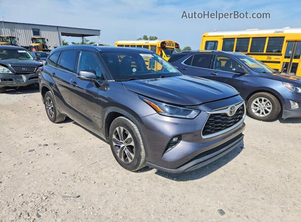 5TDGZRAH5MS520937 2021 TOYOTA HIGHLANDER Серый Передняя правая четверть