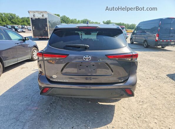 5TDGZRAH5MS520937 2021 TOYOTA HIGHLANDER Серый Вид сзади