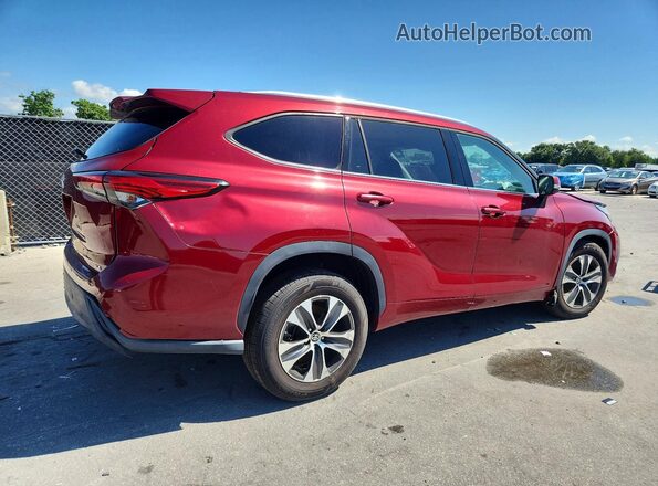 5TDGZRAH7MS080185 2021 TOYOTA HIGHLANDER Red Trasero derecho