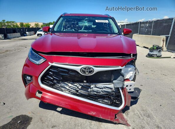 5TDGZRAH7MS080185 2021 TOYOTA HIGHLANDER Red Vista frontal
