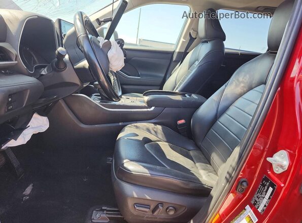 5TDGZRAH7MS080185 2021 TOYOTA HIGHLANDER Red Vista interior delantera