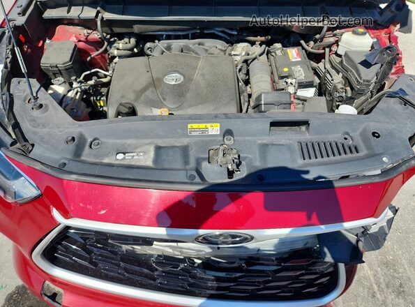 5TDGZRAH7MS080185 2021 TOYOTA HIGHLANDER Red Vista del compartimento del motor