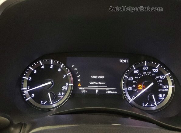 5TDGZRAHXLS001753 2020 TOYOTA HIGHLANDER Silver Instrument cluster view