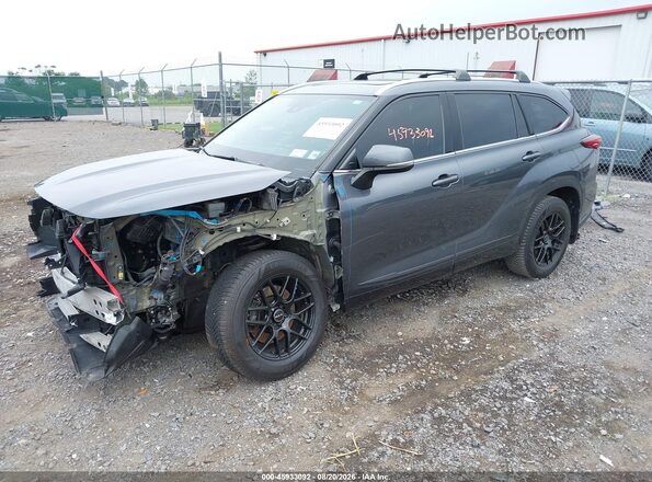 5TDGZRBH0LS009732 2020 TOYOTA HIGHLANDER Gray წინა მარცხენა ხედი სამი მეოთხედიდან