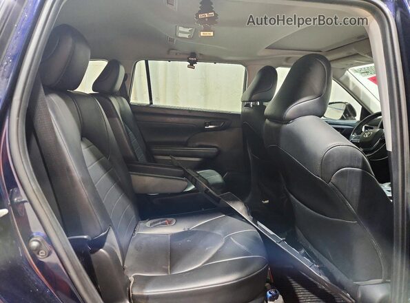 5TDGZRBH0MS063615 2021 TOYOTA HIGHLANDER Blue უკანა სალონის ხედი