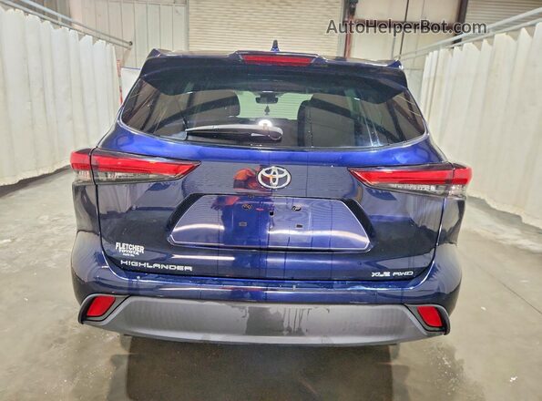 5TDGZRBH0MS063615 2021 TOYOTA HIGHLANDER Blue უკანა ხედი
