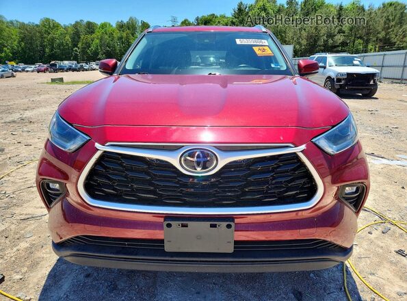 5TDGZRBH0MS132979 2021 TOYOTA HIGHLANDER Red Դիմացի տեսք