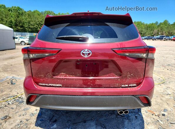 5TDGZRBH0MS132979 2021 TOYOTA HIGHLANDER Red Հետևի տեսք