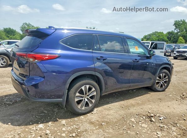 5TDGZRBH0MS533268 2021 TOYOTA HIGHLANDER Blue Trasero derecho