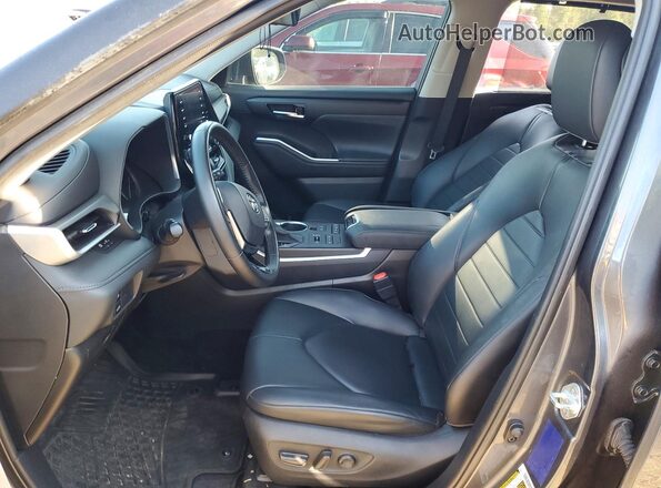 5TDGZRBH1LS026572 2020 TOYOTA HIGHLANDER Charcoal წინა სალონის ხედი