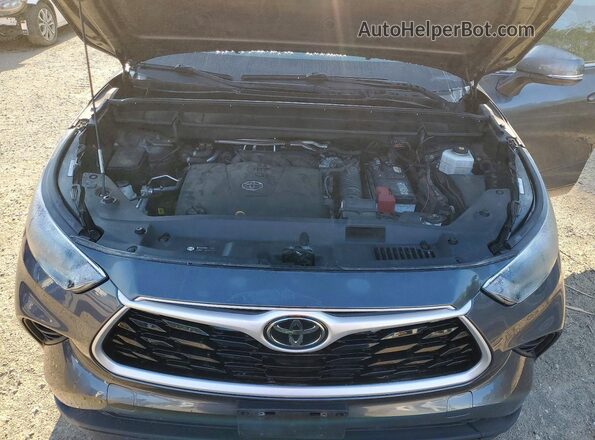 5TDGZRBH1LS026572 2020 TOYOTA HIGHLANDER Charcoal ძრავის განყოფილების ხედი