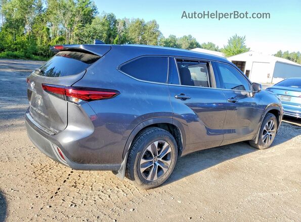 5TDGZRBH1LS026572 2020 TOYOTA HIGHLANDER Charcoal უკანა მარჯვენა