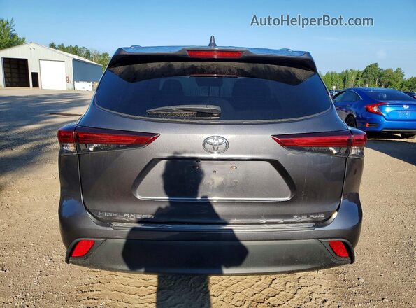 5TDGZRBH1LS026572 2020 TOYOTA HIGHLANDER Charcoal უკანა ხედი