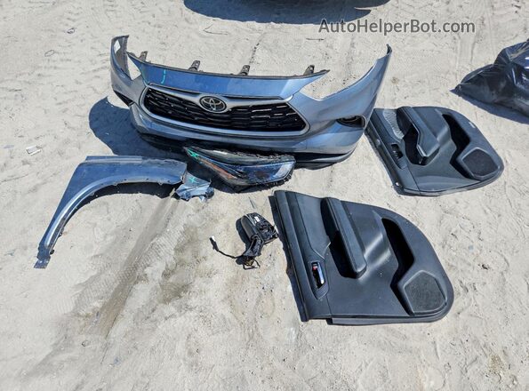 5TDGZRBH2NS179030 2022 TOYOTA HIGHLANDER Blue Вид наклейки з VIN-кодом