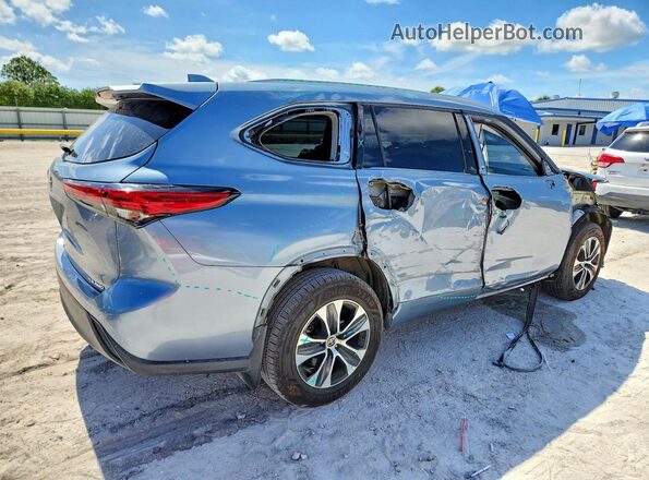 5TDGZRBH2NS179030 2022 TOYOTA HIGHLANDER Blue Задня права чверть
