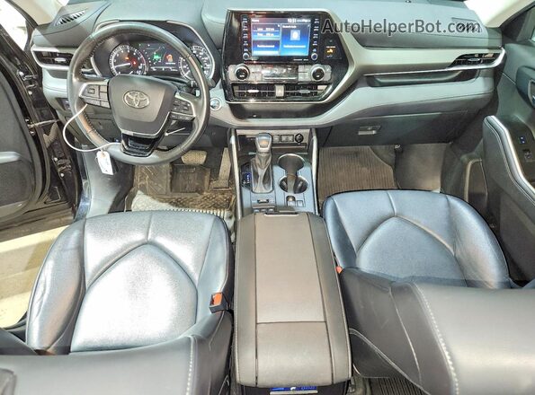 5TDGZRBH3MS556673 2021 TOYOTA HIGHLANDER Black Առջևի վահանակի տեսք