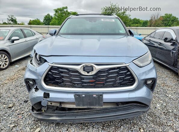 5TDGZRBH3NS168909 2022 TOYOTA HIGHLANDER Blue Вид спереду
