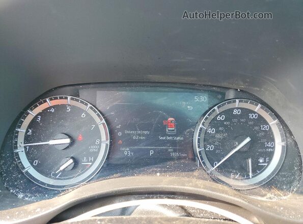 5TDGZRBH4LS029725 2020 TOYOTA HIGHLANDER Blue Вид щитка приладів