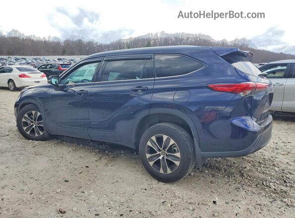 5TDGZRBH4NS190644 2022 TOYOTA HIGHLANDER Blue Rear left