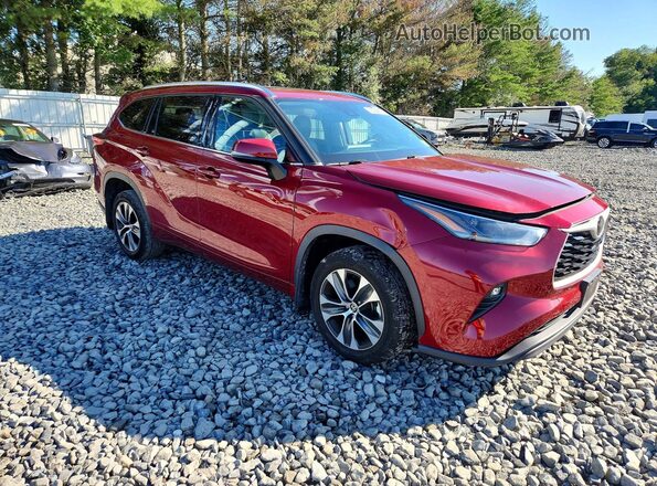 5TDGZRBH6MS534439 2021 TOYOTA HIGHLANDER Red Передня права чверть