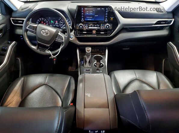 5TDGZRBH7MS116519 2021 TOYOTA HIGHLANDER Gray Dashboard view