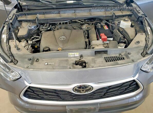 5TDGZRBH7MS116519 2021 TOYOTA HIGHLANDER Gray Engine compartment view