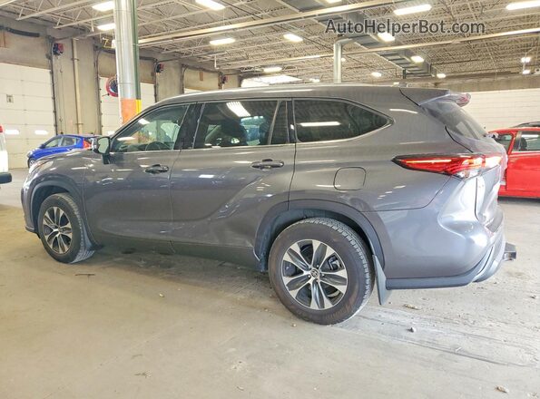 5TDGZRBH7MS116519 2021 TOYOTA HIGHLANDER Gray Rear left