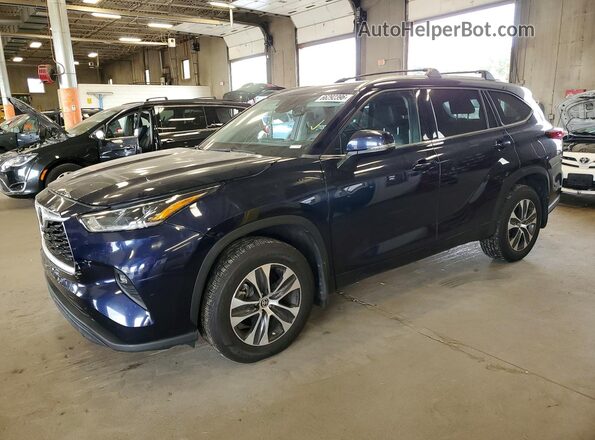 5TDGZRBH7MS525846 2021 TOYOTA HIGHLANDER Blue უკანა მარცხენა