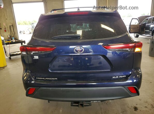 5TDGZRBH7MS525846 2021 TOYOTA HIGHLANDER Blue უკანა სალონის ხედი