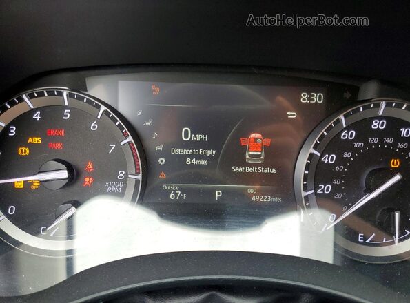 5TDGZRBH7NS248679 2022 TOYOTA HIGHLANDER White Widok zestawu wskaźników