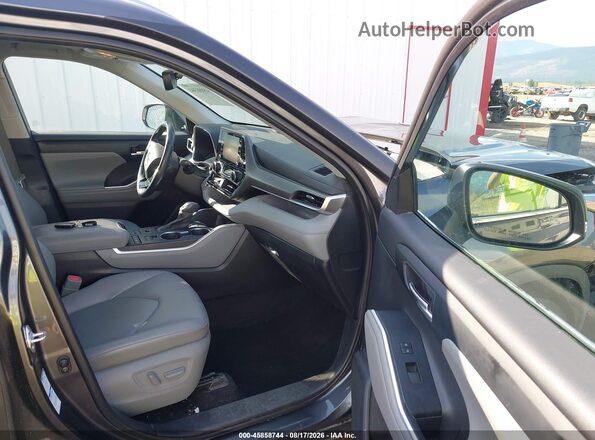 5TDGZRBH9MS549498 2021 TOYOTA HIGHLANDER Gray წინა სალონის ხედი