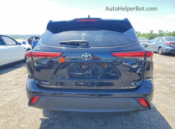 5TDGZRBH9NS192437 2022 TOYOTA HIGHLANDER Синий Вид сзади