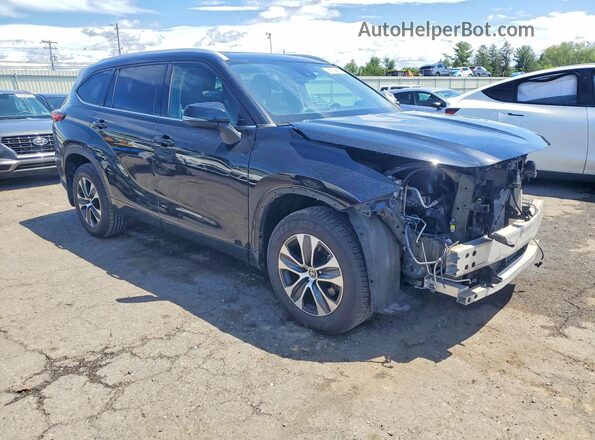 5TDGZRBH9NS192437 2022 TOYOTA HIGHLANDER Синий Передняя правая четверть