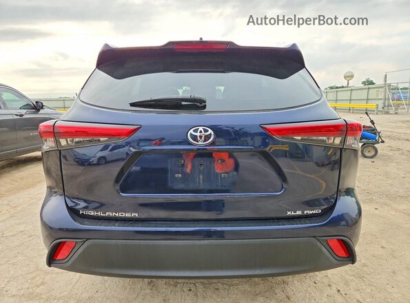 5TDGZRBHXLS004750 2020 TOYOTA HIGHLANDER Blue Vista trasera