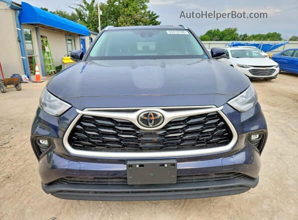 5TDGZRBHXLS004750 2020 TOYOTA HIGHLANDER Blue Vista frontal