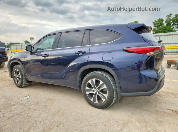 5TDGZRBHXLS004750 2020 TOYOTA HIGHLANDER Blue Trasero izquierdo
