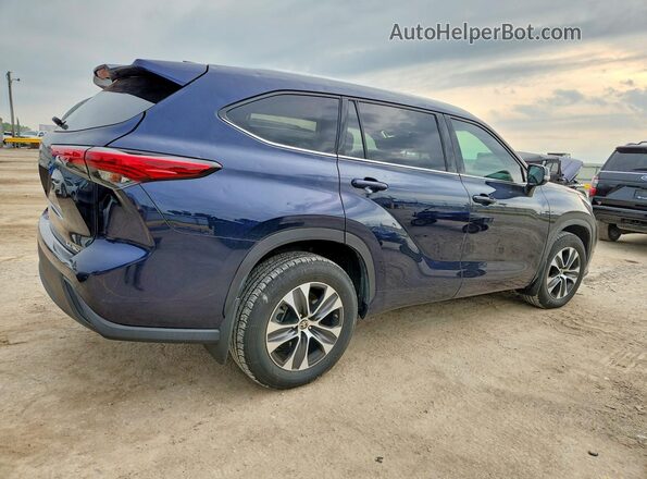 5TDGZRBHXLS004750 2020 TOYOTA HIGHLANDER Blue Trasero derecho