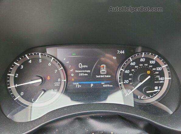 5TDGZRBHXLS004750 2020 TOYOTA HIGHLANDER Blue Vista del cuadro de instrumentos