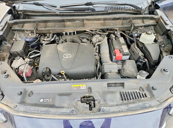 5TDGZRBHXLS004750 2020 TOYOTA HIGHLANDER Blue Vista del compartimento del motor