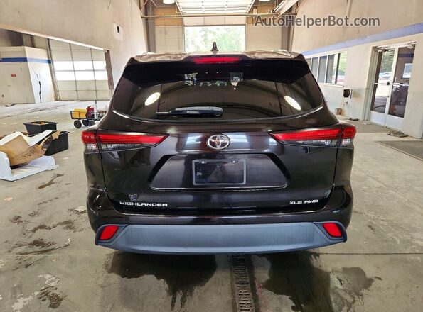 5TDGZRBHXLS046755 2020 TOYOTA HIGHLANDER Black უკანა ხედი